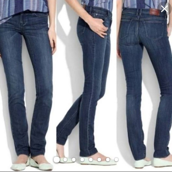 [SOLD] Madewell Rail Straight Jeans Dark Wash - Picture 1 of 8